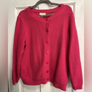 Appleseed’s Pink Waffle Cardigan: Petite large